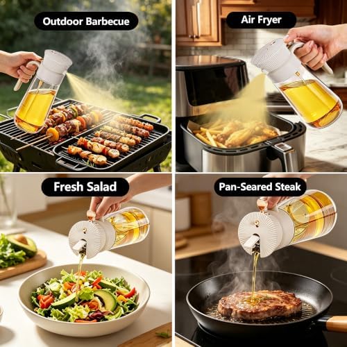 19.6 oz 2 in 1 Glass Olive Oil Sprayer