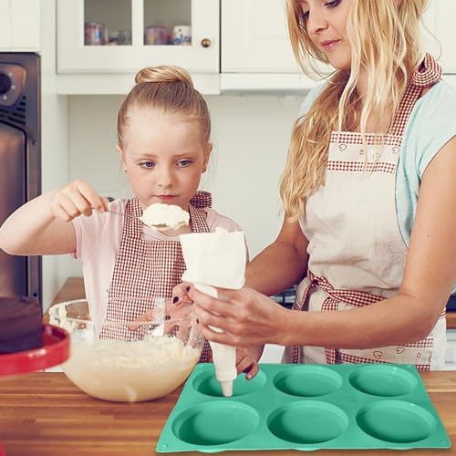 Zorazio 4Inch Round Silicone Mold for Baking, 3Pcs Large Silicone