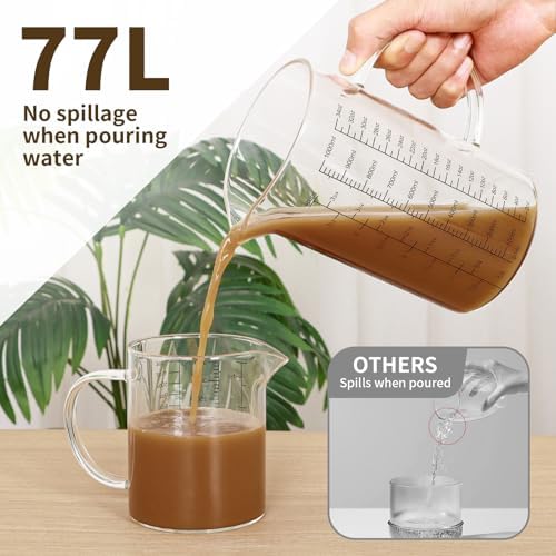 Glass Measuring Cup Set, 4-Cup/32oz (1000 ml) + 12oz (350 ml)