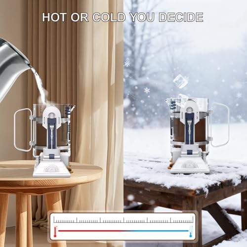 TEENKON 32 Oz French Press, White