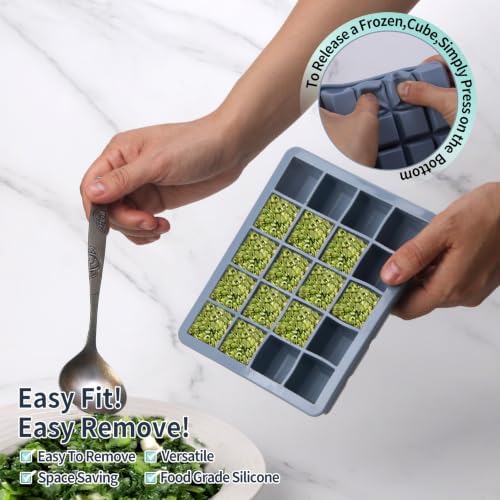 1 Tbsp Silicone Freezer Molds, Silicone Food Freezer Tray | Freezer
