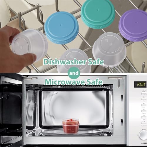 Salad Dressing Container to Go with lids Dishwasher and Microwave Safe