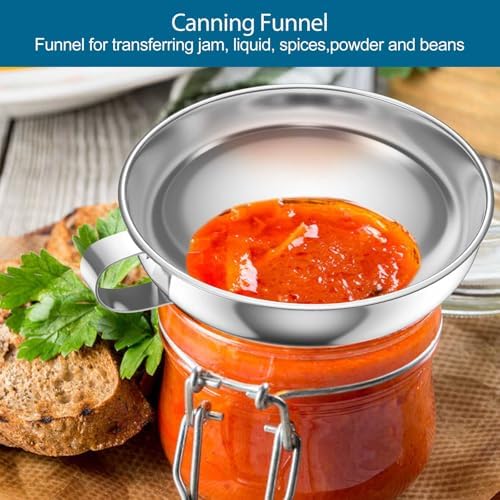 2pcs Canning Funnels for Filling Mason Jars with Strainer, Food Grade