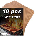 Copper Grill Mats for Outdoor Grill (10 Pack) Non-Stick Reusable