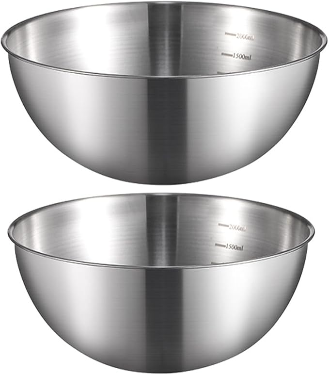 Stainless Steel Salad Bowls Set of 2 Mixing Bowl by AIYoo