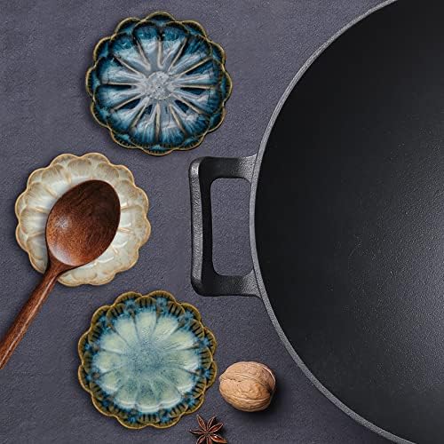 Ceramic Stable Spoon Rest 3PCS Multifunctional Glaze Ceramic Dinner