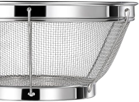 Rice Strainer Fine Mesh, Stainless Steel Colander Fine Mesh Strainer