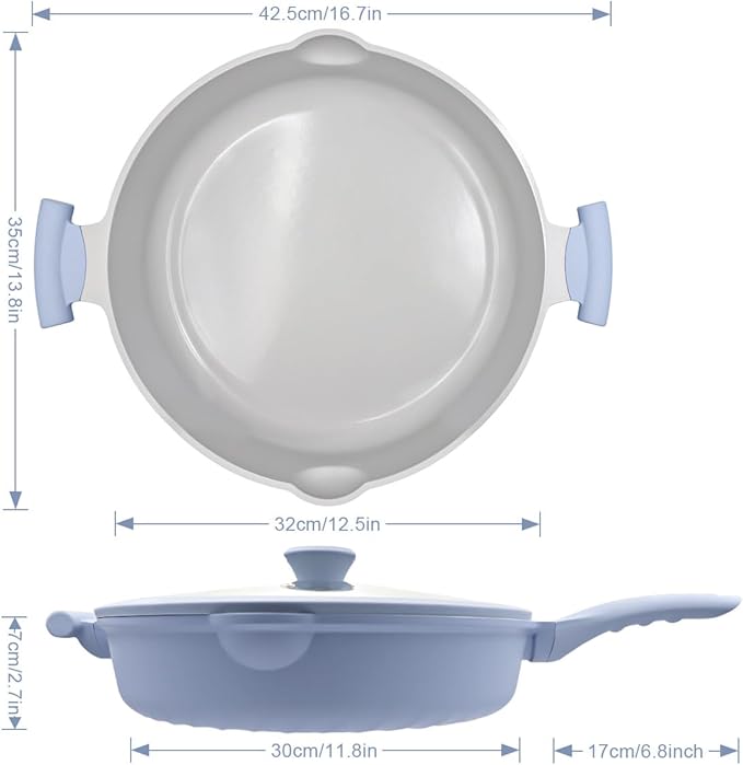 AIKENBBKK Ceramic Frying Pan Skillet Nonstick - Image 7