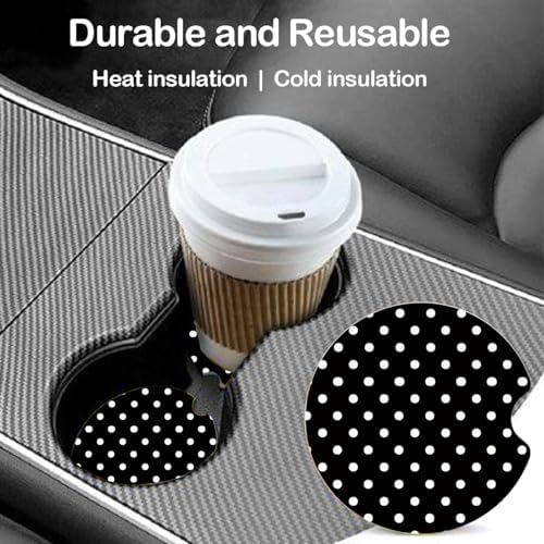Ceramic Car Coasters – Absorbent Car Cup Holder Coaster Set for Women