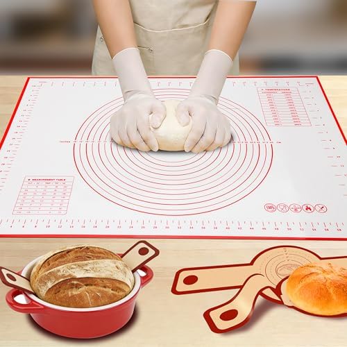 3PCS Silicone Bread Sling and Pastry Mat Set