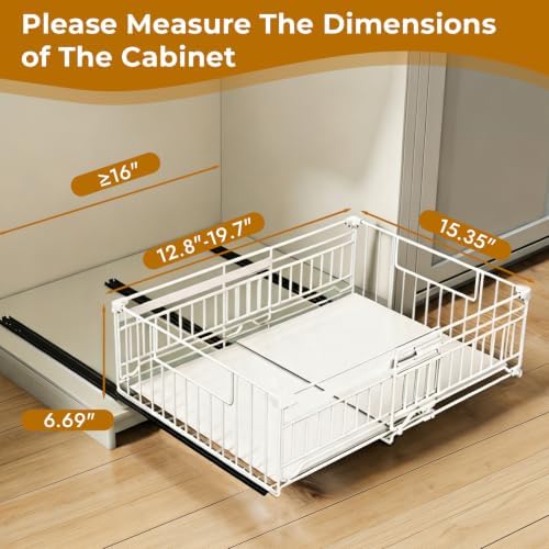 2 Pack Expandable Pull Out Cabinet Organiser Adjustable Width