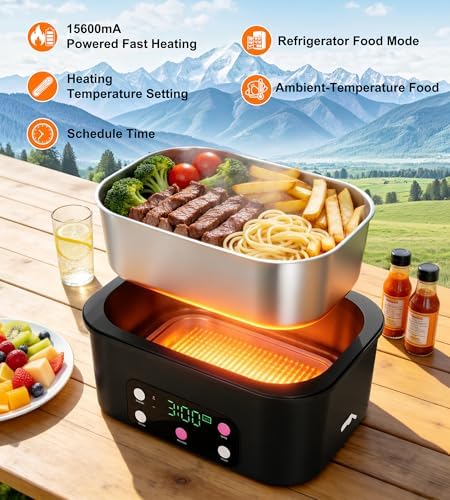 Gorgeous Cordless Electric Lunch Box, 6.7 Cups, 15600mAh