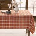 Romanstile Fall Checkered Tablecloth Rectangle, 52 x 70 Inch, Orange
