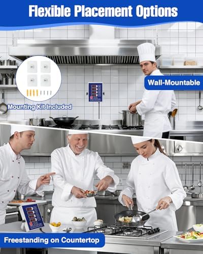 Commercial Kitchen Timer, 4 Channel, Stainless Steel