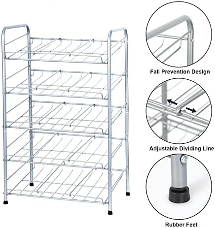 MOOACE Can Rack Organizer, 5 Tier Can Storage Dispenser Holds up to 60