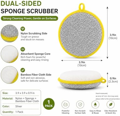 Sink Faucet Mat for Kitchen Sink, Handle Scrubber Sponge