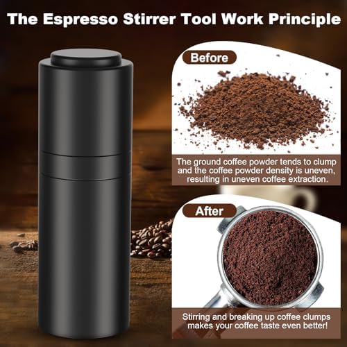 WDT Espresso Distribution Tools,Espresso Stirrer Tool,Black