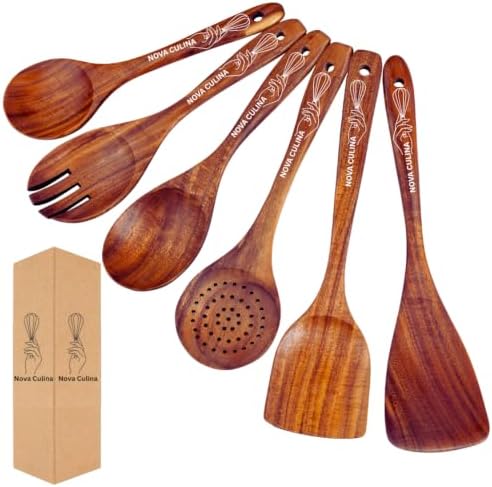 6-Piece Wooden Cooking Utensil Set
