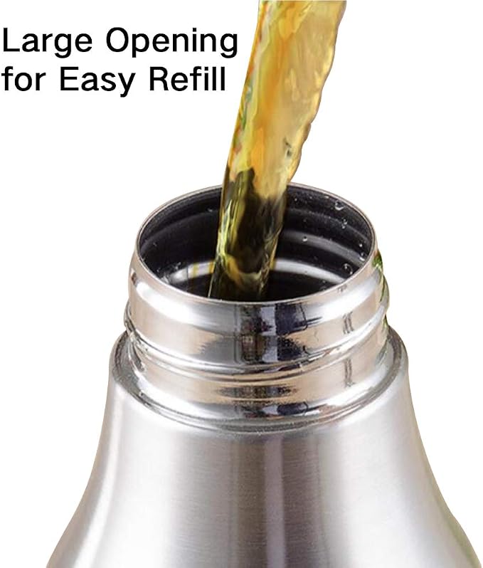 Foraineam 2 Pieces Olive Oil Dispenser Bottle 30 oz Stainless Steel Leakproof - Image 5