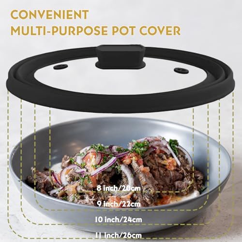 Collapsible Microwave Splatter Cover, Glass Silicone Foldable