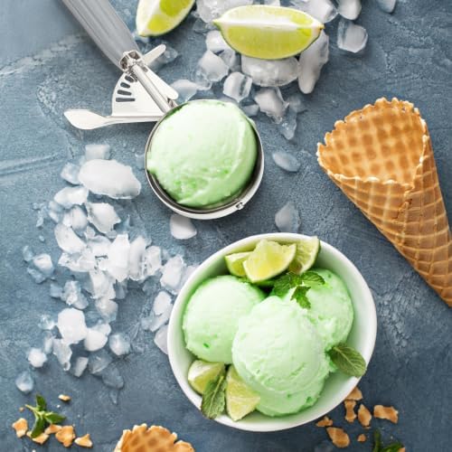 2 Pcs Cookie Scoop Ice Cream Scoop with Trigger Release 4 oz Stainless