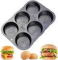 MUJUZE Hamburger Bun Pan, Silicone Hamburger Bun Pans for Baking