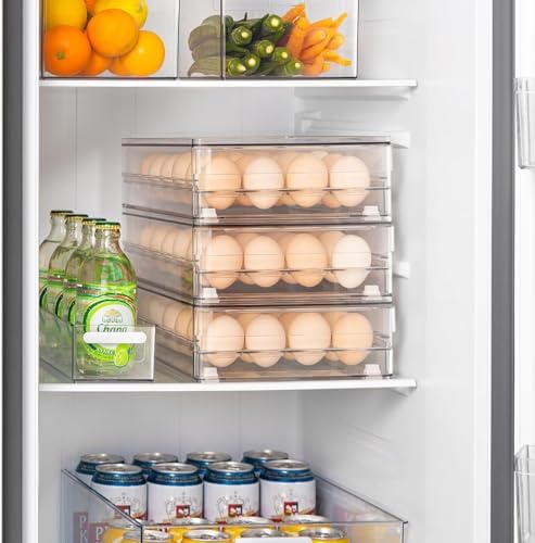 vacane 24 Capacity Egg Holder for Refrigerator, Egg Drawer for Fridge
