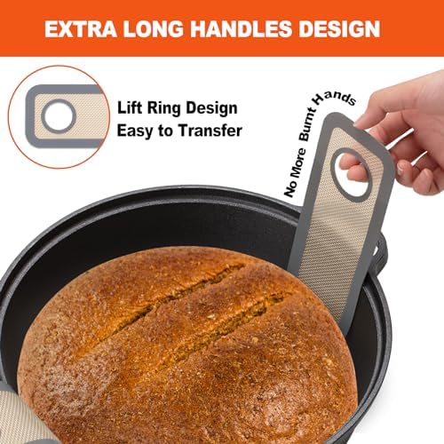 2 Size Sourdough Silicone Bread Sling - 9.5 inch and 8.3 inch Round