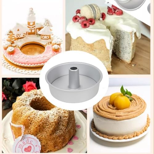 XZJMY Angel Food Cake Pan 5Inch 3 pcs set Food Cake Pan Round Baking