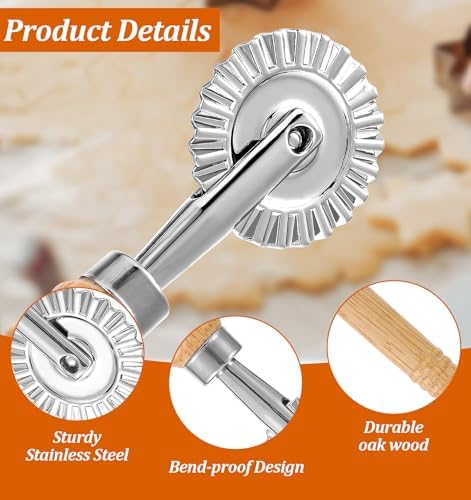 Pastry Cutter Wheel, Pastry Cutter Tool 6.3 Inch Stainless Steel
