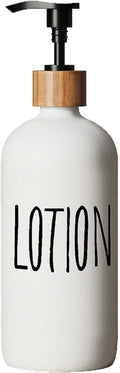 Glass Lotion Dispenser, Refillable Matte Black Hand Lotion Dispenser Suitable by Aeakey