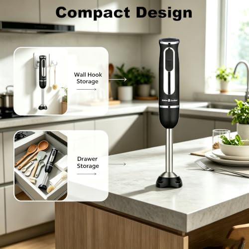 Liebe&Lecker Immersion Hand Blender 300W Handheld Electric Stick