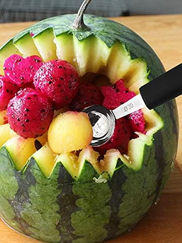 7Pcs Melon Baller Scoop Set, Stainless Steel Ball Spoon, Smooth Round