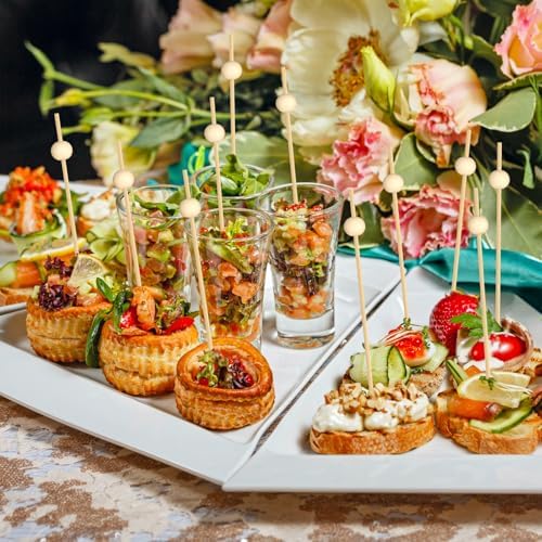 1000 Pieces Cocktail Picks, 4.7 Inch Wooden Fancy Toothpicks for