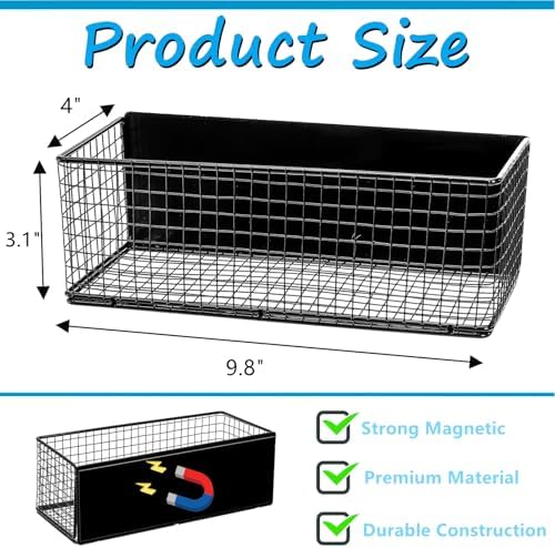 Frcctre 2 Pack Magnetic Basket Organizer for Refrigerator