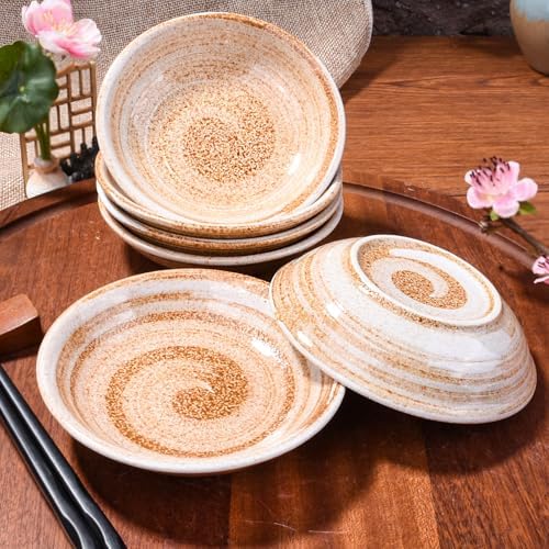 Japanese Porcelain Sauce Dish Set of 6, 3.85 Inch Sauce Dipping Bowls
