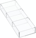 HIIMIEI 3 Section Clear Acrylic Drawer Organizer Tray, Office & Makeup Drawer by HIIMIEI