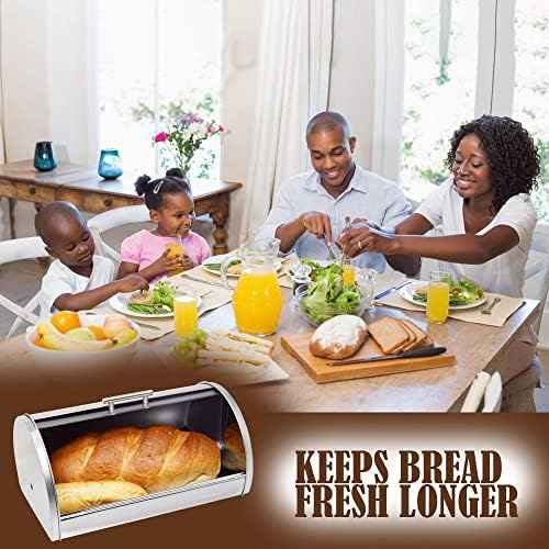 Stainless Steel Bread Box for Kitchen Countertop