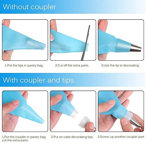 Cake Decorating Tips and Icing Piping Tips Coupler With 48pcs Piping