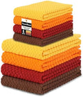 8 Pack 100% Cotton Kitchen Towels and Dishcloths Set, 16 x 25 Inches