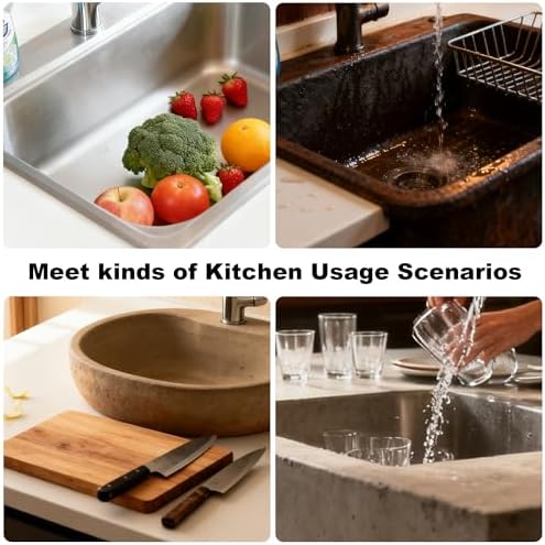 Kitchen Sink Drain Strainer,Stainless Steel 3-in-1 Pop-up Sink Stopper