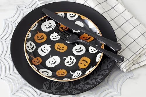 Oneida Vintro Halloween 4-Piece Accent Plates, Appetizer Plate Set for