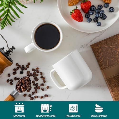 vancasso Porcelain Coffee Mugs Set, 16 oz Ceramic Coffee Cups for