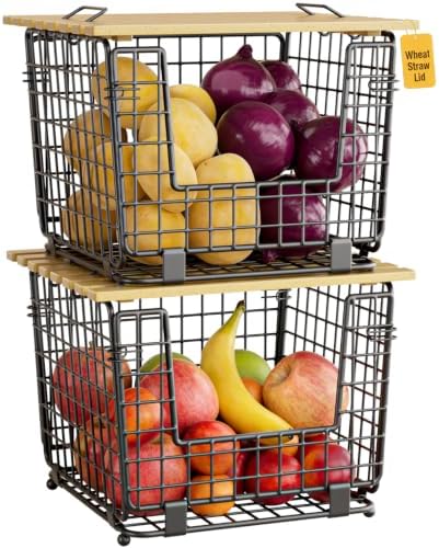 2 Pack Stackable Potato Onion Bins