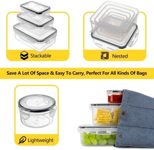 52 PCS Food Storage Containers Set with Airtight Lids