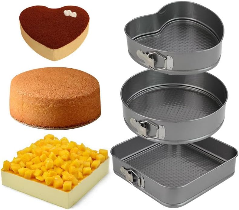 Springform Heart shaped Cake pans Round Squar Non-stick Cheesecake