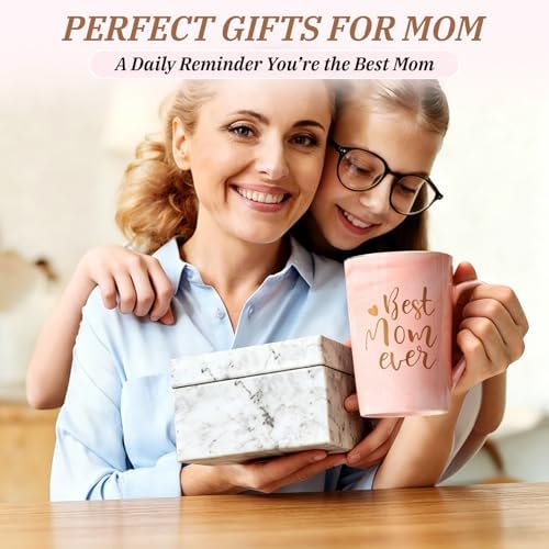 YHRJWN Birthday Gifts for Mom, Best Mom Ever Coffee Mug, Mom Mothers