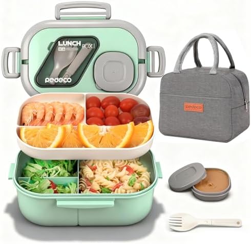 PEDECO Green Lunch Box Set with Bag and Utensil