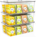 Utopia Home Tea Bag Organizer with Lids, Stackable Tea Box, 3 Pack
