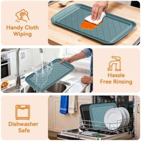 Grilling Prep & Serve Trays for Party Set of 2, Large BBQ Serving